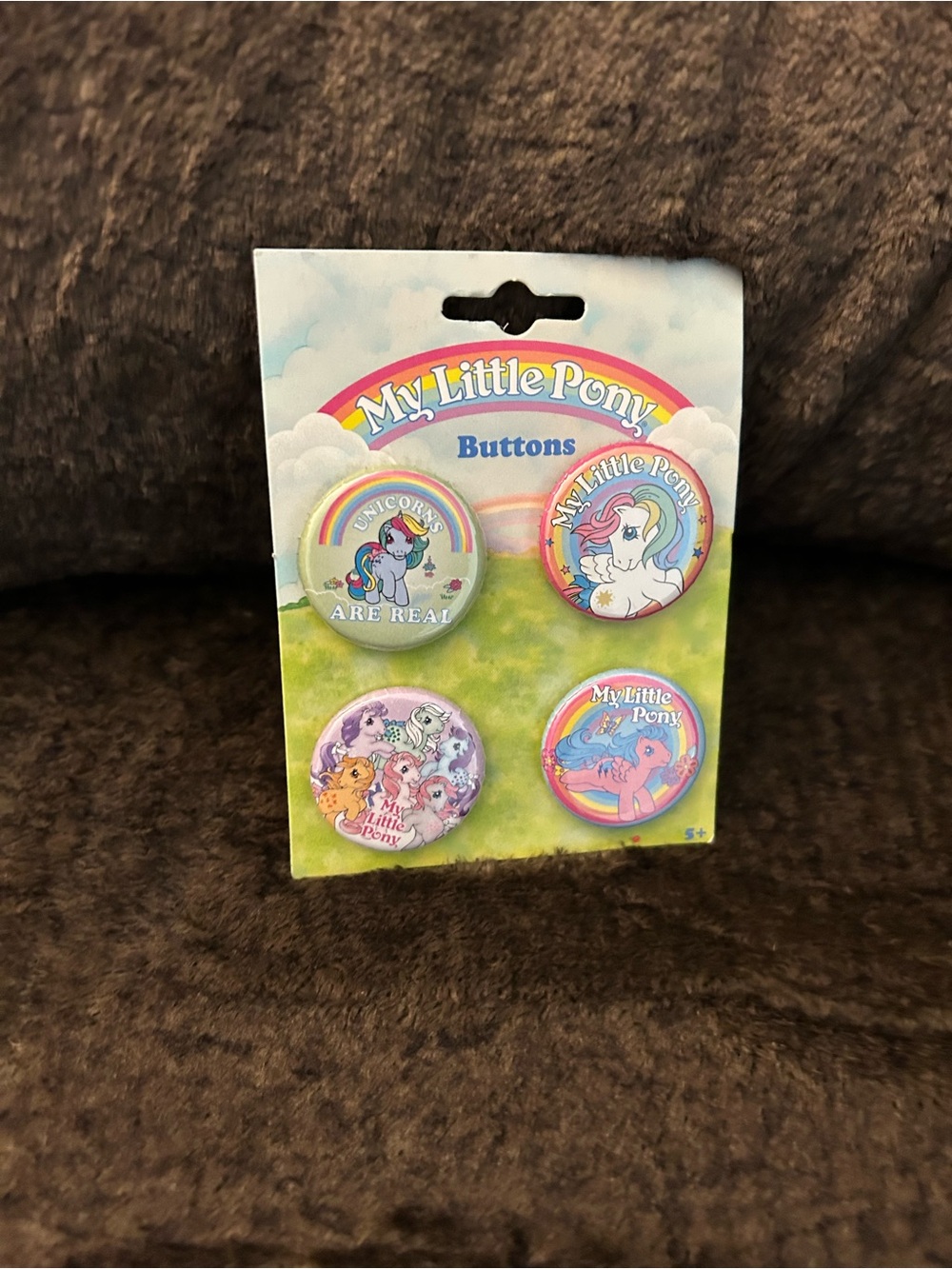 My Little Pony Button Pin Set - Pink, Purple, Blue, Yellow